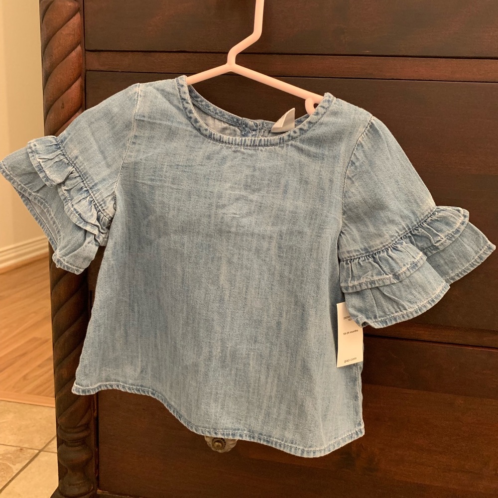 Girls chambray denim tunic